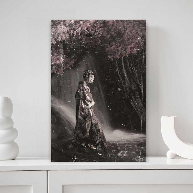 Dashiell Contemporary Art Traditional Abstract Maple Autumn Landscape Wall Art - Wrapped Canvas Print