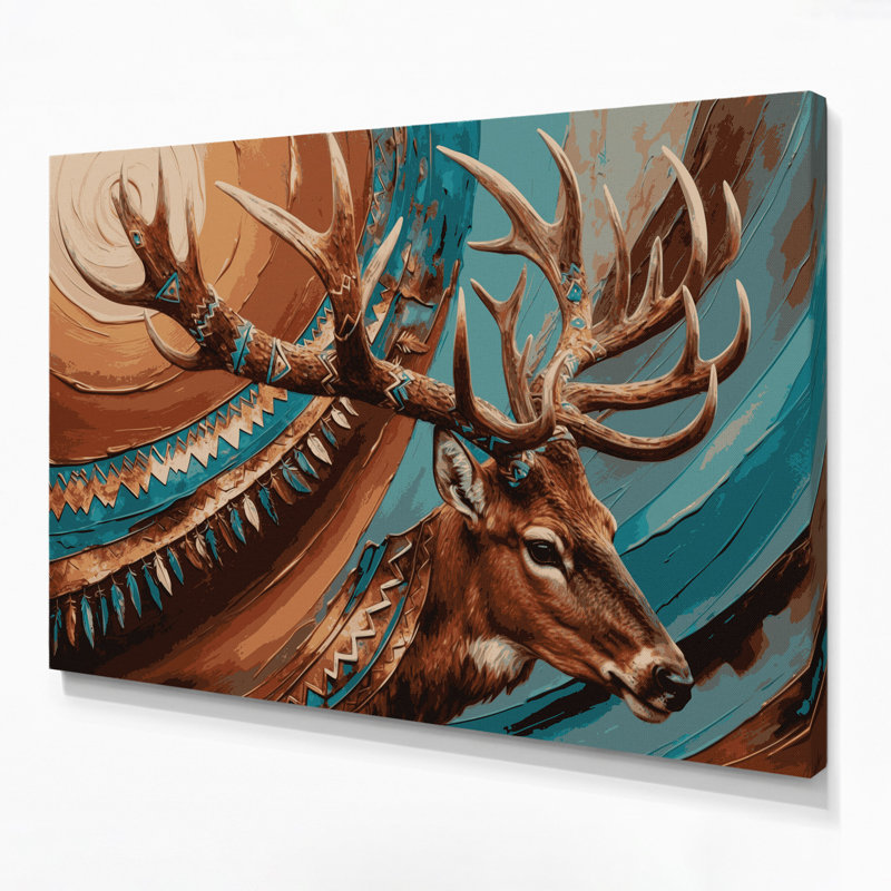 «Southwestern Animals» 1, art mural sur toile grise, H 11 po x l 14 po