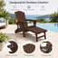 Chaise Adirondack pliante en PEHD brun avec repose-pieds rétractable et porte-gobelet-623316282