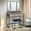 Sagar Dressing Table with Mirror And Stool Vanity Desk Bedroom Furniture-498113229