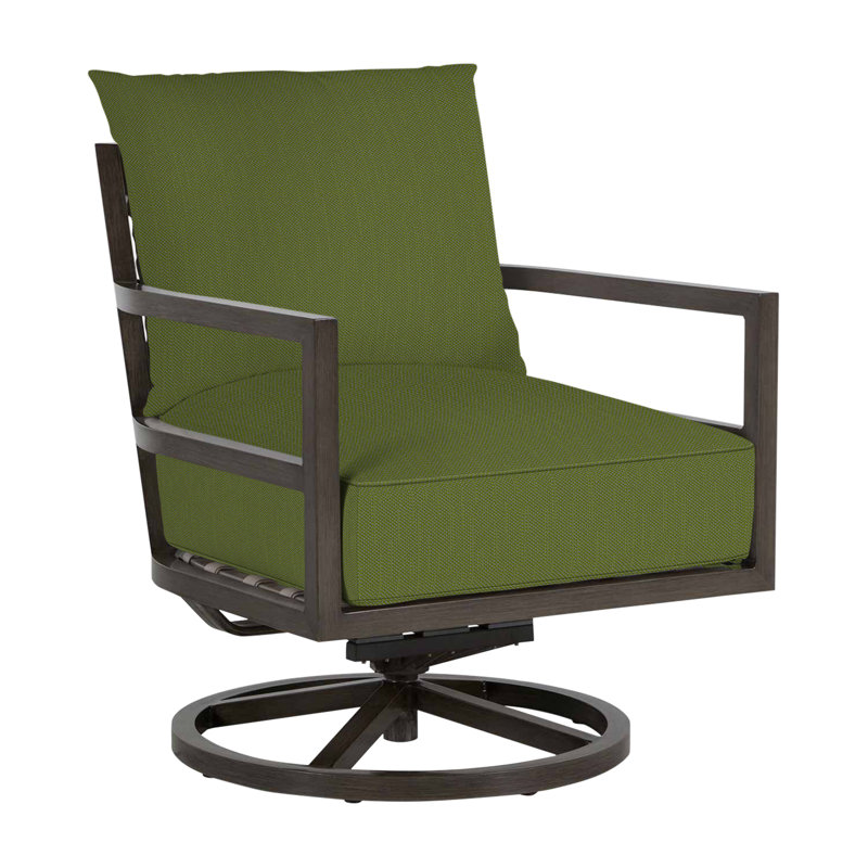 Santa Barbara Swivel Patio Chair, Welt, Linen Forest, Standard Plus