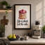 Life Is Short, Eat The Cake Typography - Wrapped Canvas-1168401557-1168401562