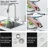 21.7 in Kitchen Sink Stainless Steel Single Bowl Sink with Pulldown Faucet-113718654