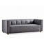 Canapé en polyester à dossier bas capitonné, élégant canapé 3 places pour les salons de style bord de mer et de campagne moderne, large de 87 po, facile à assembler-578767846