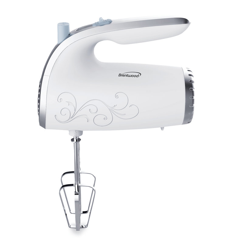 Brentwood Appliances 5 Speed Hand Mixer, White