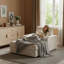 Canapé-lit convertible 42 po en fausse fourrure de lapin avec repose-pieds, porte-gobelets et rangement caché-537328348