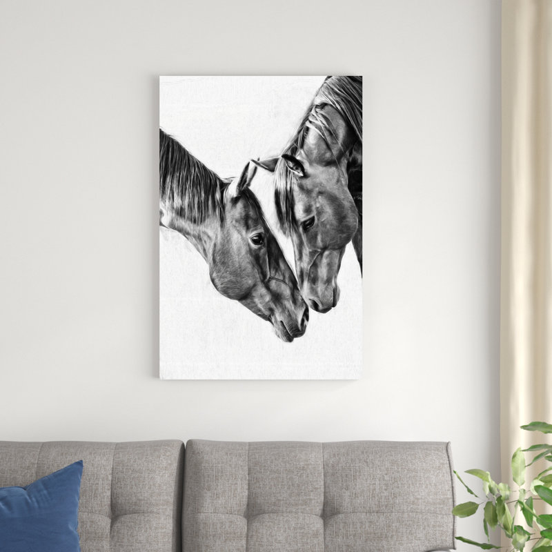 «Equine Portrait VI» par PHBurchett - peinture sur toile tendue, H 36 po x l 24 po