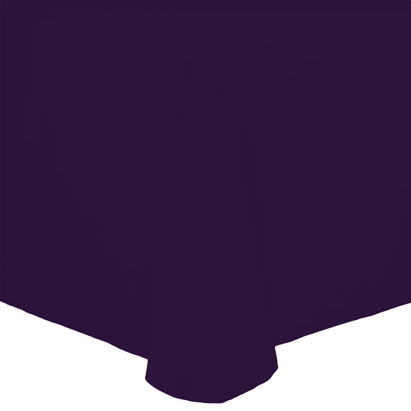 Solid Color Round Tablecloth, 1, 108" x 156", Purple