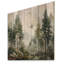 Art mural en bois de pin Misty Morning II-1134137519