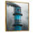 Toile avec cadre flottant or