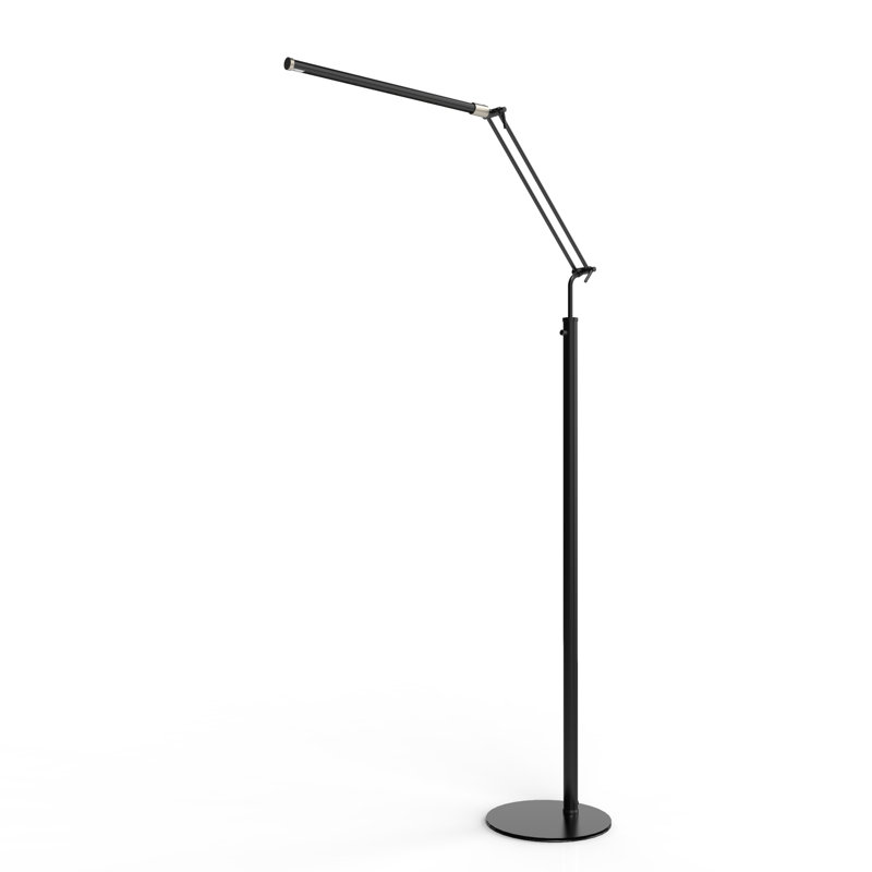 Lampe de travail à del sur pied 47" high powered, Noir \ Nickel satiné
