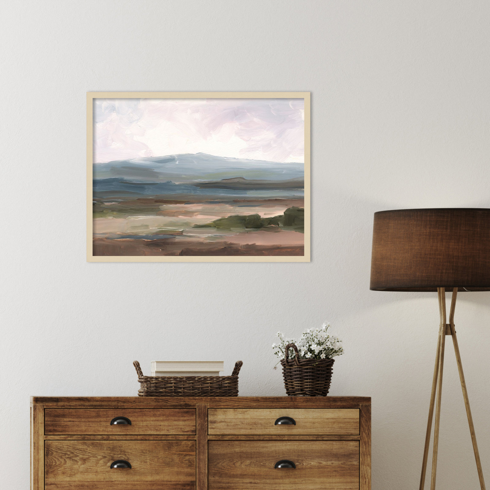 Serene Mountain Study II by Ethan Harper Wood Framed Wall Art Print, Brown, 25" H x 33" W