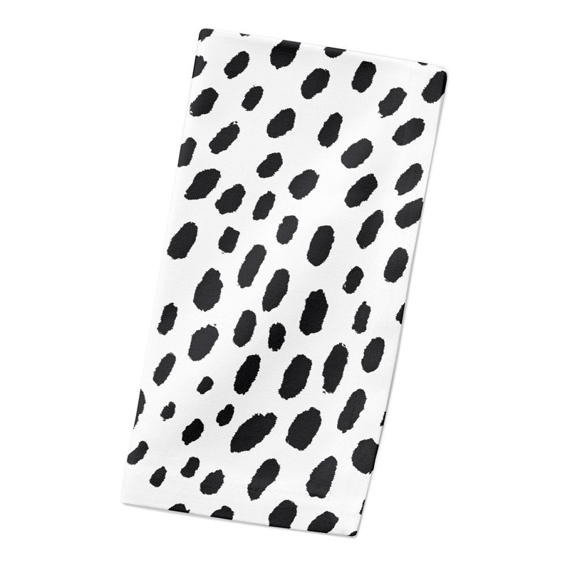 Cotton Twill Polka Dots Square Napkin