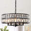 18 po Lustre tambour en cristal 5 lumières à intensité variable moderne