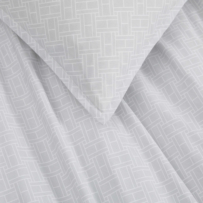 Ensemble d'édredon réversible gris Tommy Hilfiger, Édredon pour lit simple + 1 taie décorative stan, Gris
