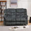 Ensemble de salon inclinable manuel en microfibre 3 pièces - 2 fauteuils inclinables et causeuse-504262681