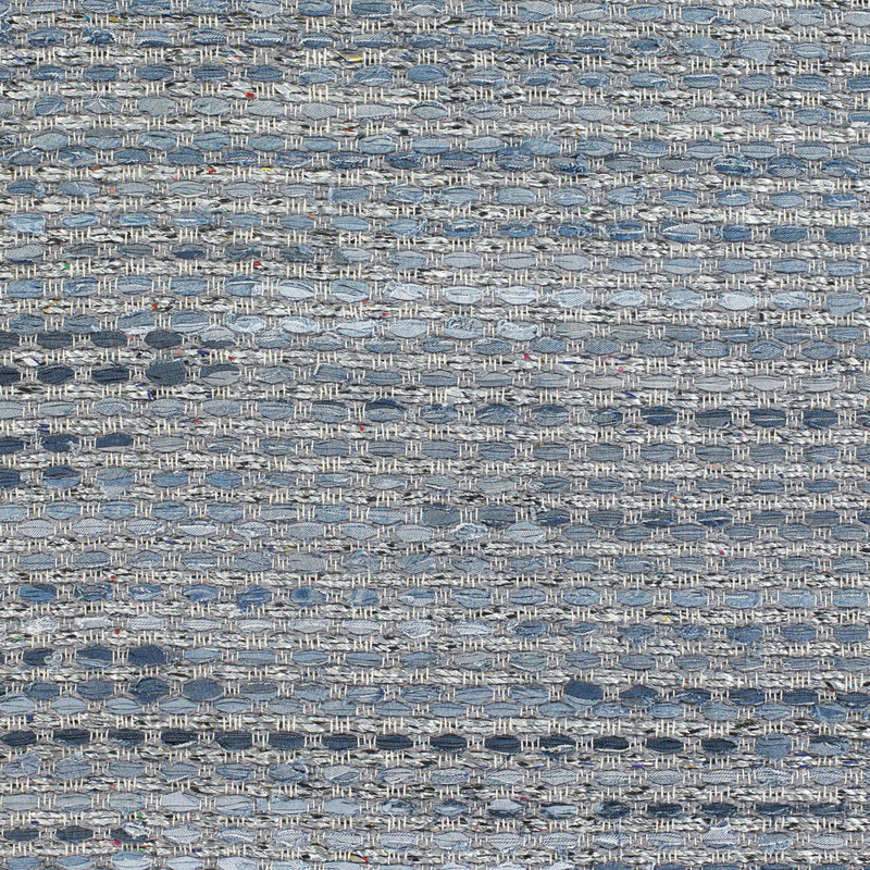 Easton Hand Loomed Modern Area Rug in Blue, Rectangle 5' x 7'6"