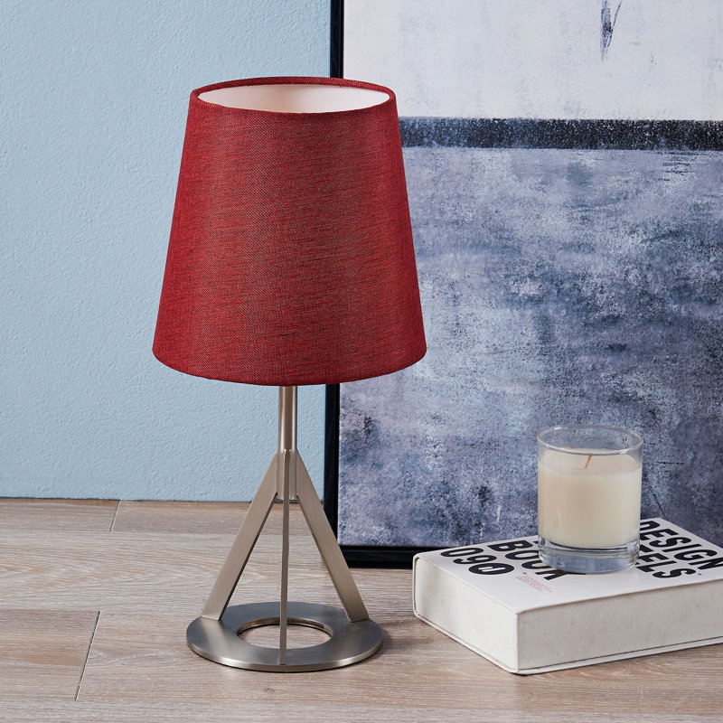Jenessy Metal Table Lamp, Red