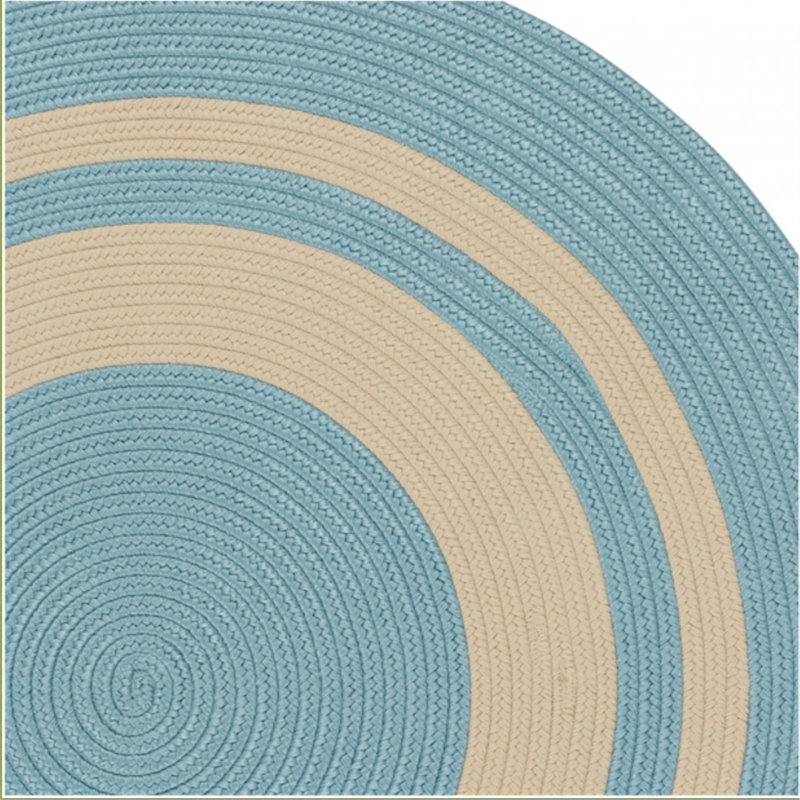 Tapis intérieur / extérieur Don - bleu fédéral, Rond 4 pi