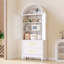 Unité de rangement courbée à deux tiroirs, parfaite pour organiser et rehausser la décoration intérieure avec un design élégant.-751035241