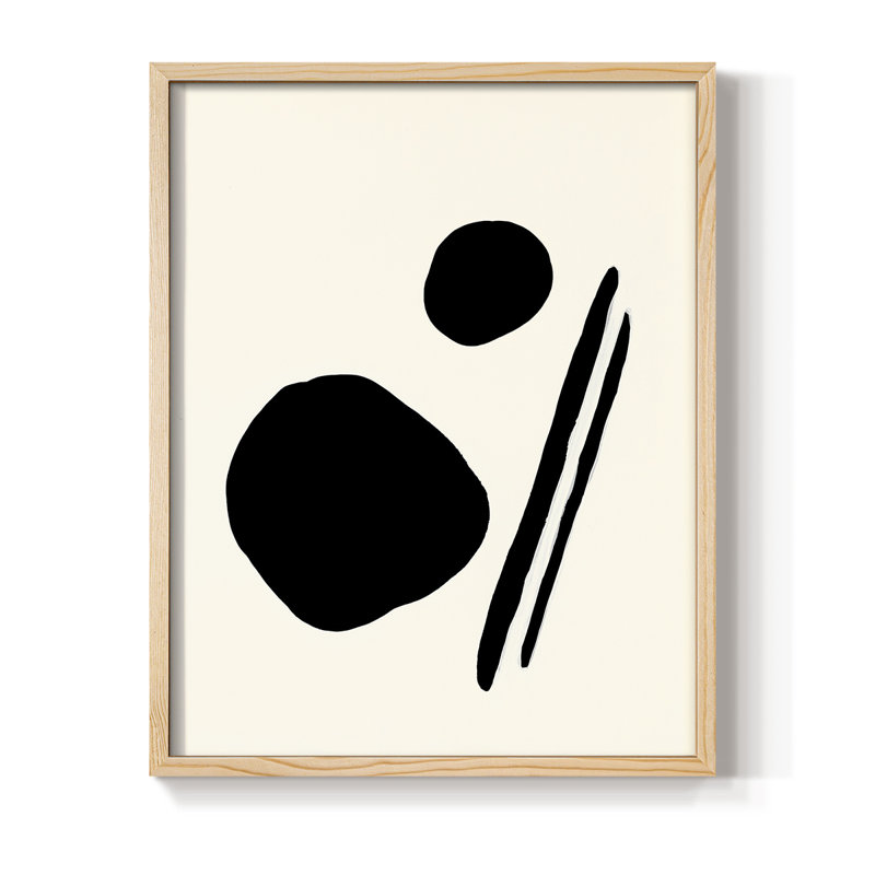 Sticks & Stones III V30, reproduction d'art encadrée - bois massif, Naturel, H 11 po x l 9 po