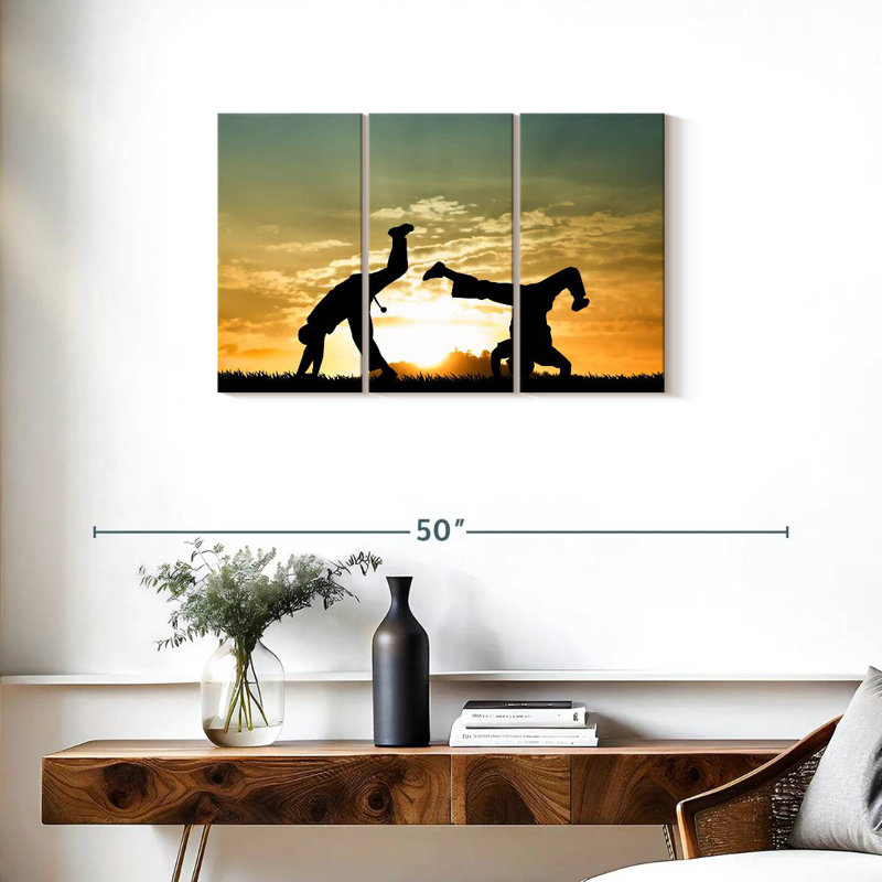 Capoeira au crépuscule, H 20 po x l 33 po