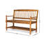 Banc en bois, structure, finition impériale, siège d'une profondeur de 36,17 pouces-1248516665