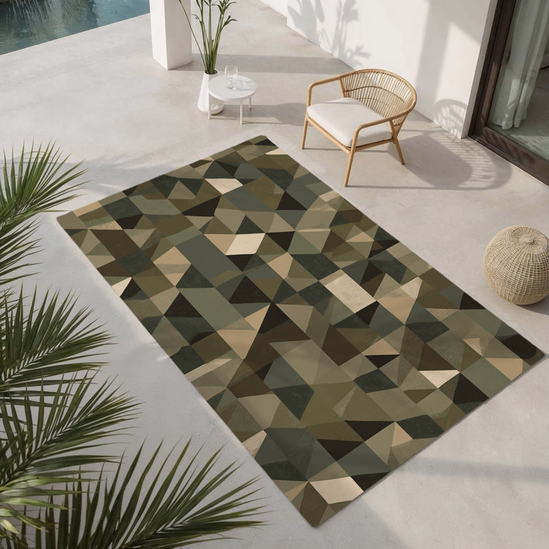Tapis d'intérieur et d'extérieur à rayures Field, Rectangle 4pi x 6 pi