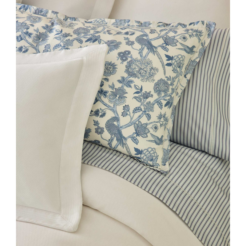 Windsor Stripe Classic Printed Sheet Set, King Pillowcase, Stripe Wedgewood