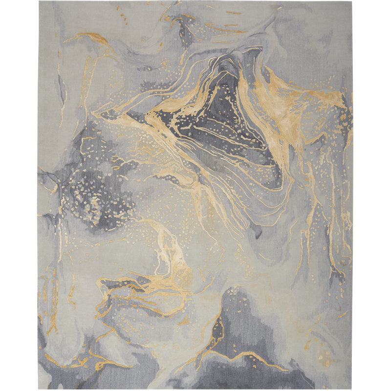 Chamarra Abstract Wool Area Rug, Rectangle 114 x 175cm