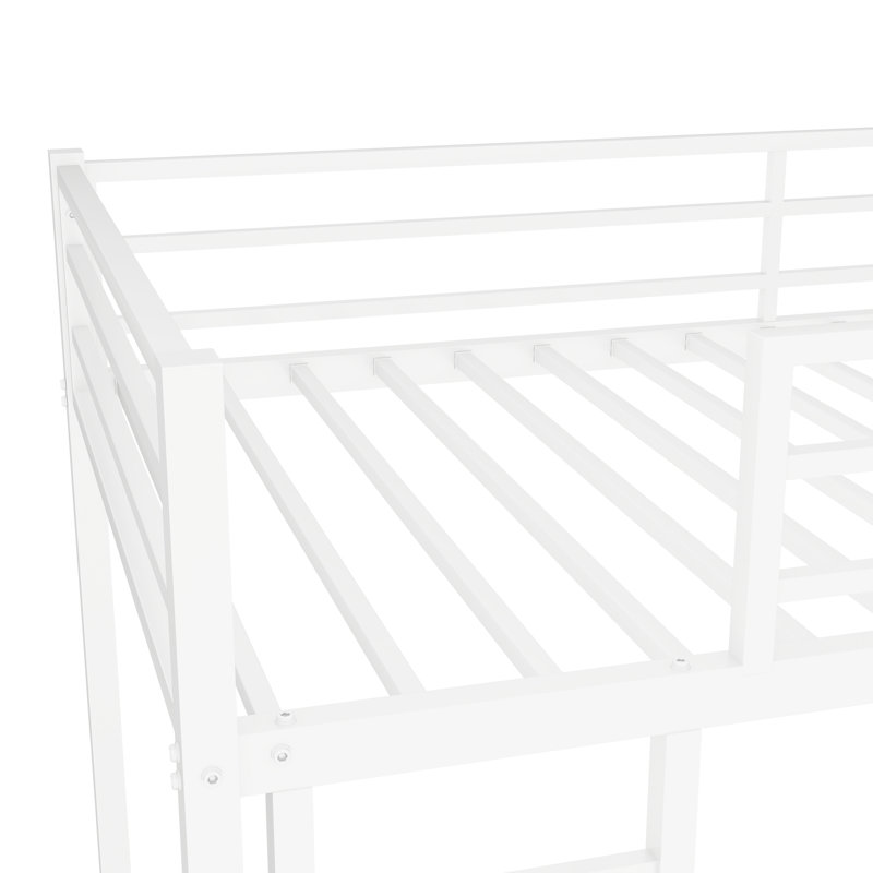 Simple en métal sur lit superposé - et élément de qualité de fabrication fiable, considérablement réduit le bruit, garde-corps ajusté, blanc robuste, stable, abattu, ajouté,