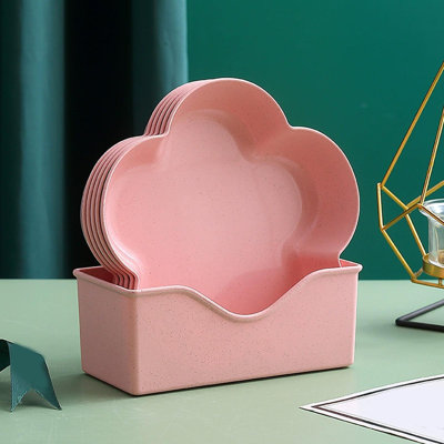 Artificial Flower Plates Snack Small Garbage Bones Spitting Household Seasoning Dining Table Storage