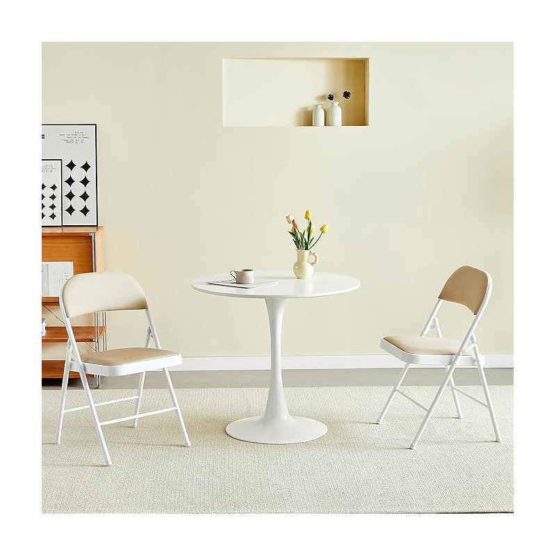 Giblin Folding Chair Set (Set of 2), Beige