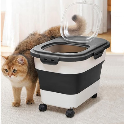 33 Lb. Plastic Food Storage Container Flip Cover