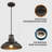 Farmhouse Pendant Light,Barn Vintage Hanging Light Fixture for Kitchen Island, Adjustable Height with Oil Rubbed Bronze Finish
