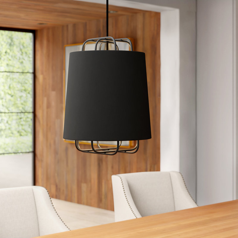 Perimeter 1 - Light Pendant, Black, 14" H x 11" W x 11" D