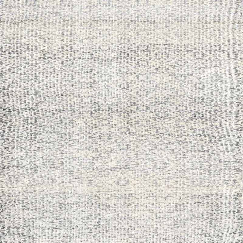 Crème florale/Tapis décoratif grise Annalee, Carré 5 pi