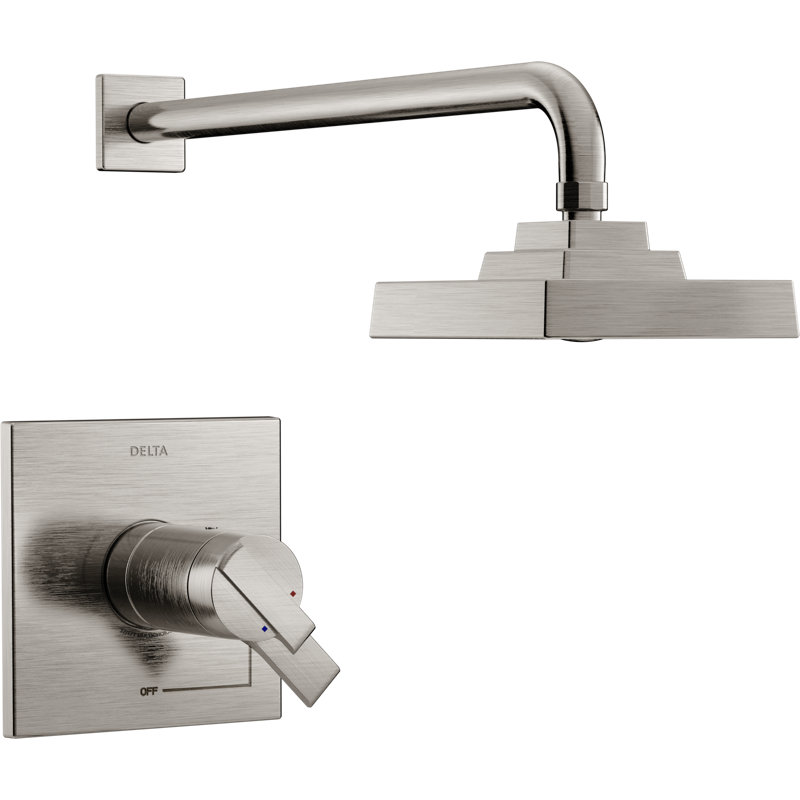 Ara Shower Trim with Lever Handle and Temp Assure, Brilliance Stainless