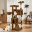64-Inch Cat Tree With Multiple Condos And Scratching Posts-1363048878
