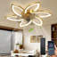 LED ceiling fan with lighting, creativity 6 -light, quiet dimmable ceiling light with remote control and app-1779947853