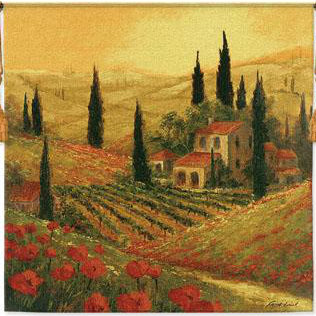 Tapisserie «Poppies of Toscano II»