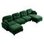 Canapé modulaire en U modulaire avec repose-pieds, tissu chenille doux-444537890
