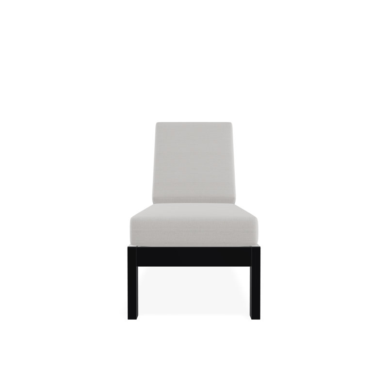 Chaise longue sans accoudoirs en polyester à 3 positions Leeward, Nuage tabloïd, Noir