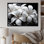 Plumeria Blooms in Stormy Greys - Décoration murale Plumeria