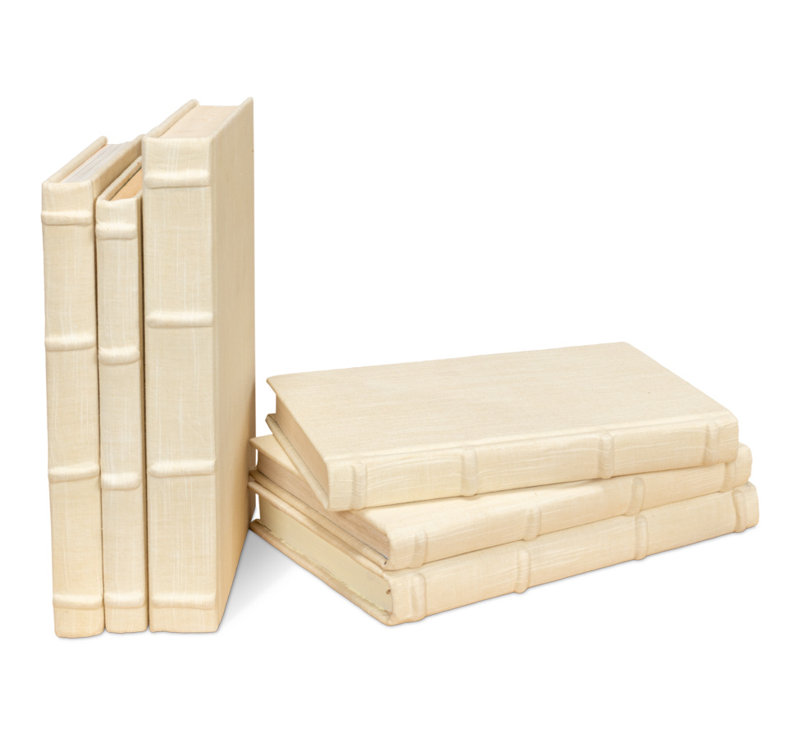 Ecru Decorative Book, Ivory