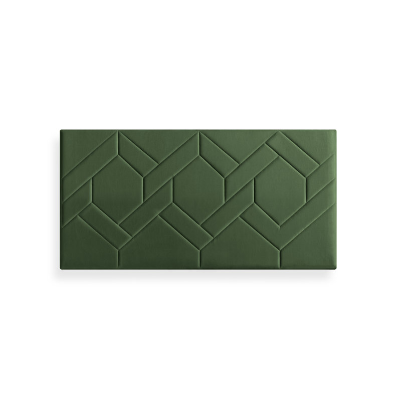 Upholstered Velvet Headboard, Single (3'), Green
