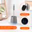 Free-Standing Silicone Toilet Brush with Ventilated Holder