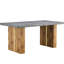 Grande table rectangulaire avec ornement gris ciment et pieds pour un repas élégant et fiable-1343321633