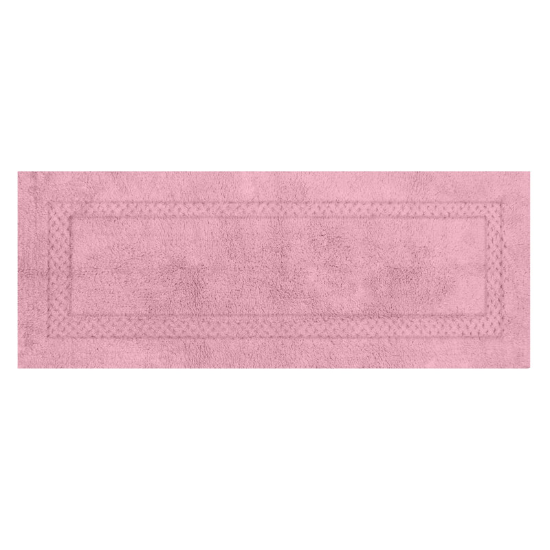 Tapis pour salle de bain Antigona, l 21 po x L 54 po, Rose