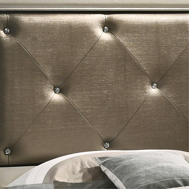 Elegant Champagne Twin Bed